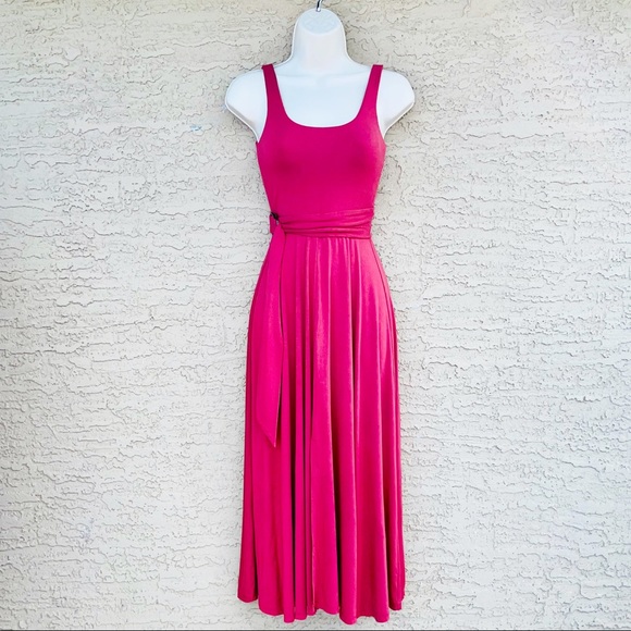 Good American Dresses & Skirts - Good American Dusty Rose Belted Swing Tank Dress